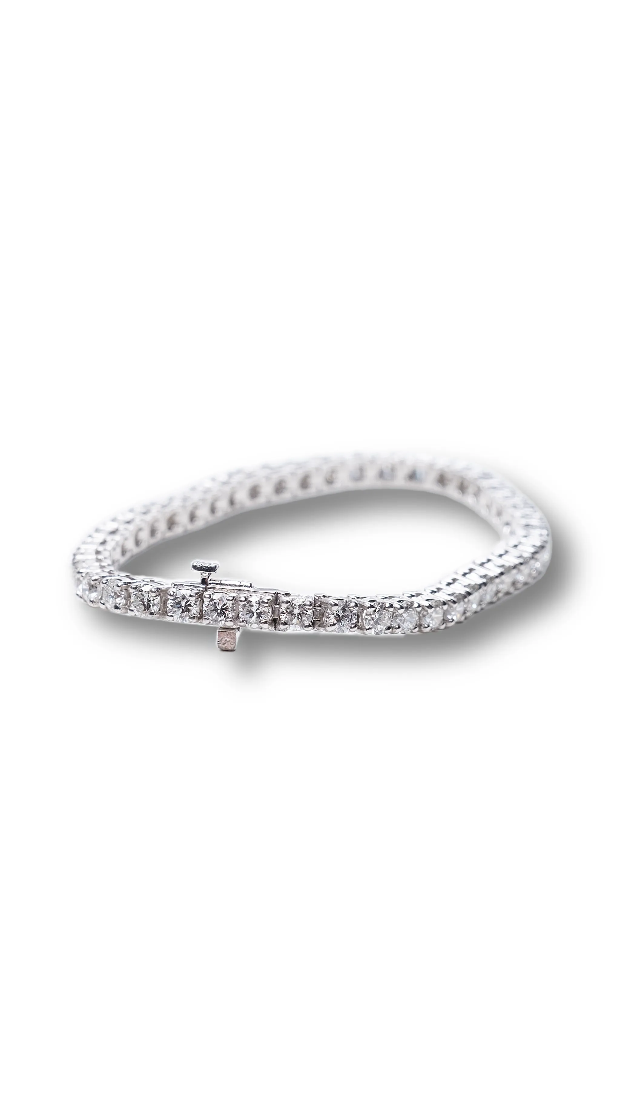 10 Carat DIAMOND TENNIS Bracelet in White Gold