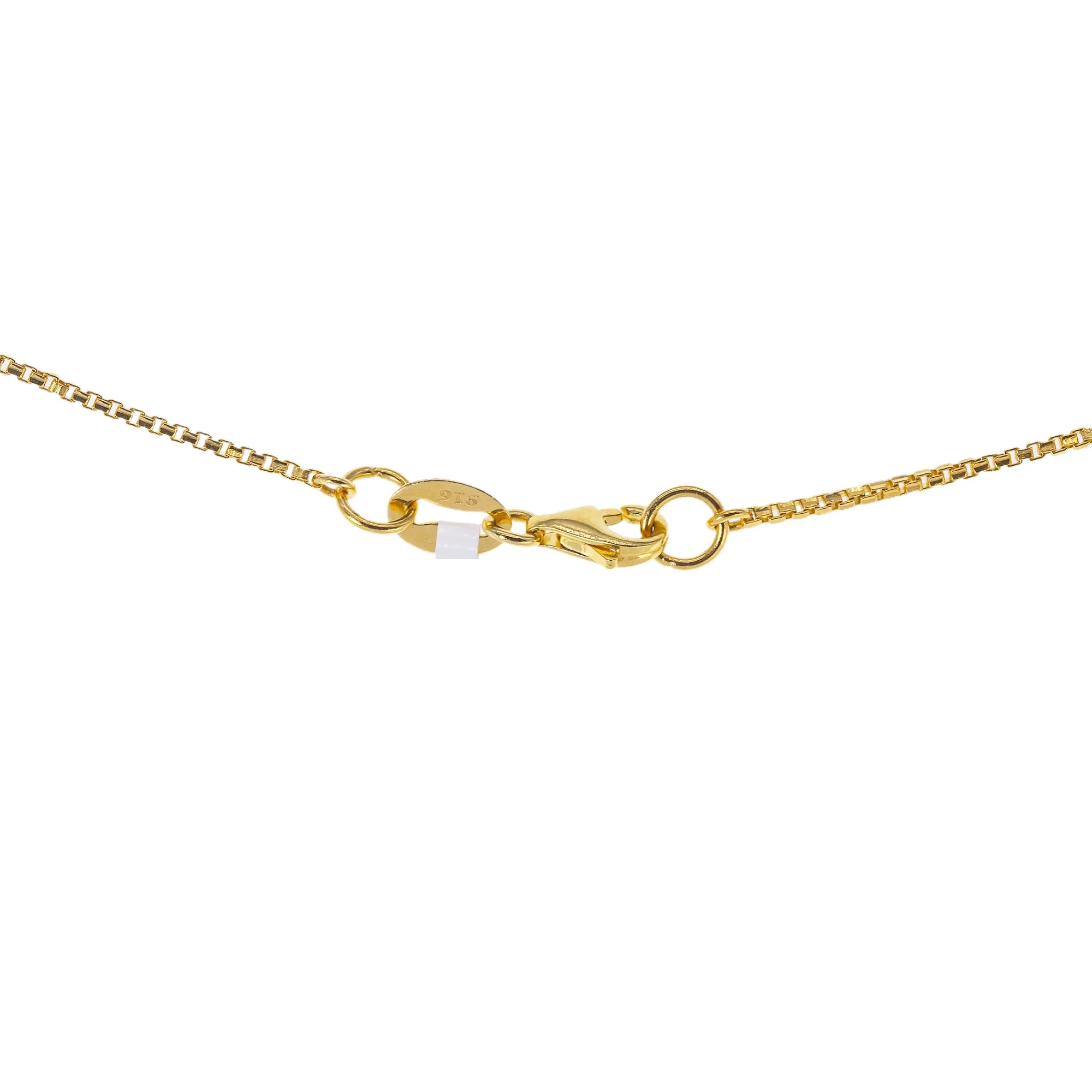 22K Multi-Tone Gold Beaded Chain Necklace (12.7gm)