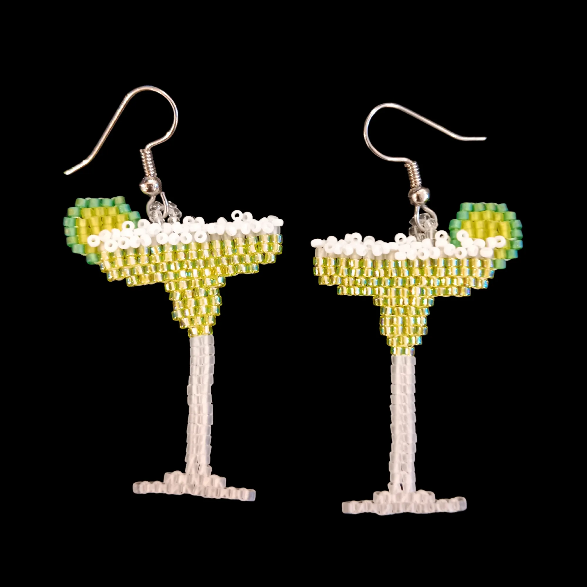 2D Margarita Earrings with Hypo-Allergenic Ear-Wires