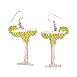 2D Margarita Earrings with Hypo-Allergenic Ear-Wires