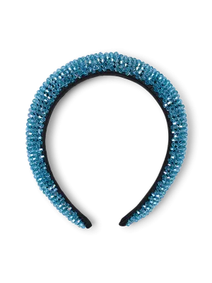 Ainsley Blue Beaded Headband