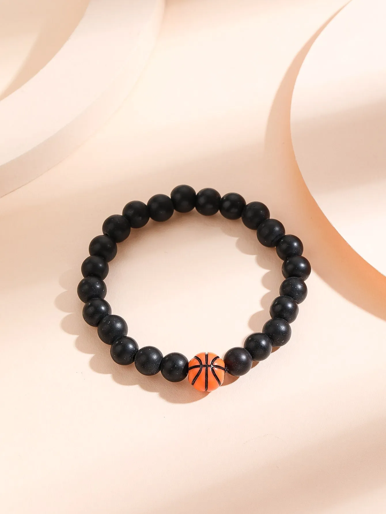 Basketball Decor Beaded Bracelet for Women Crafted Jewelry Stackable Bracelets