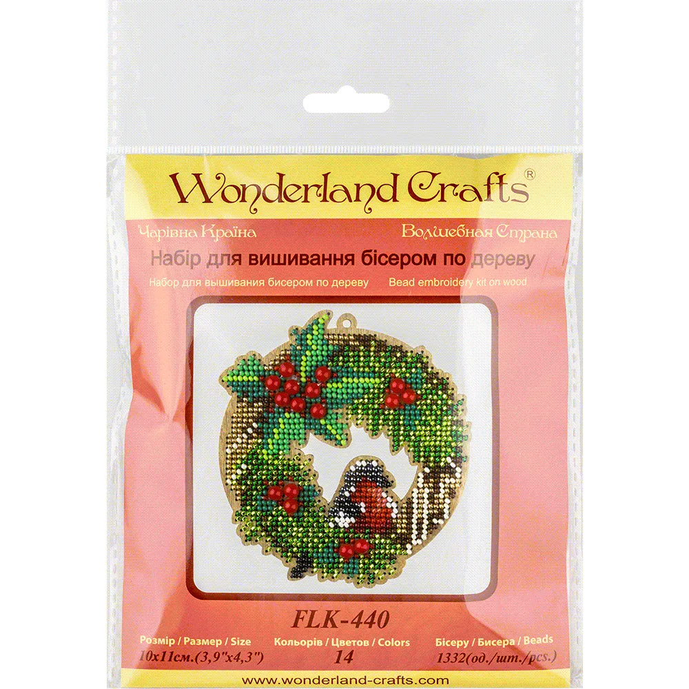 Bead embroidery kit on wood FLK-440