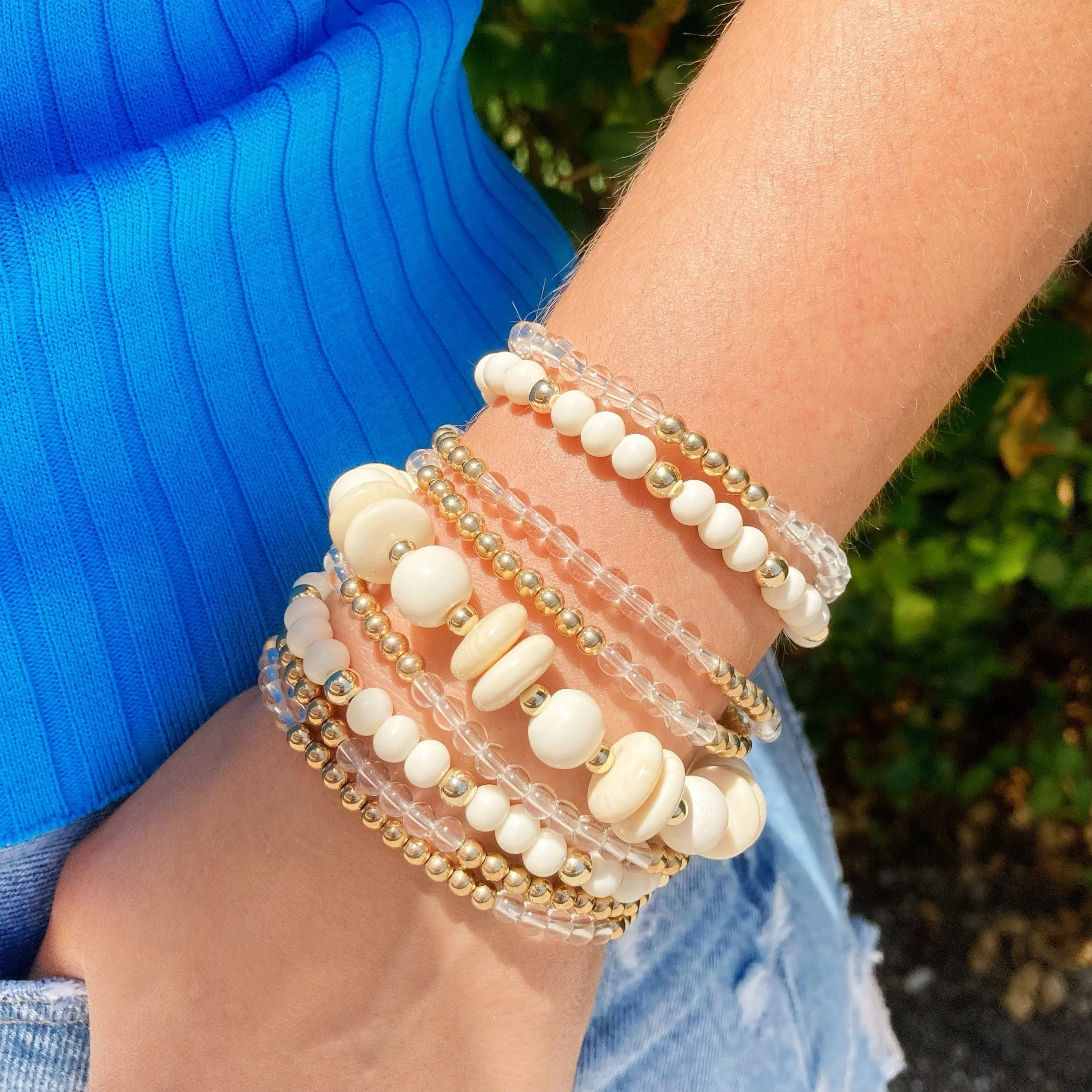 BEADazzled | Neutral Beaded Bracelet