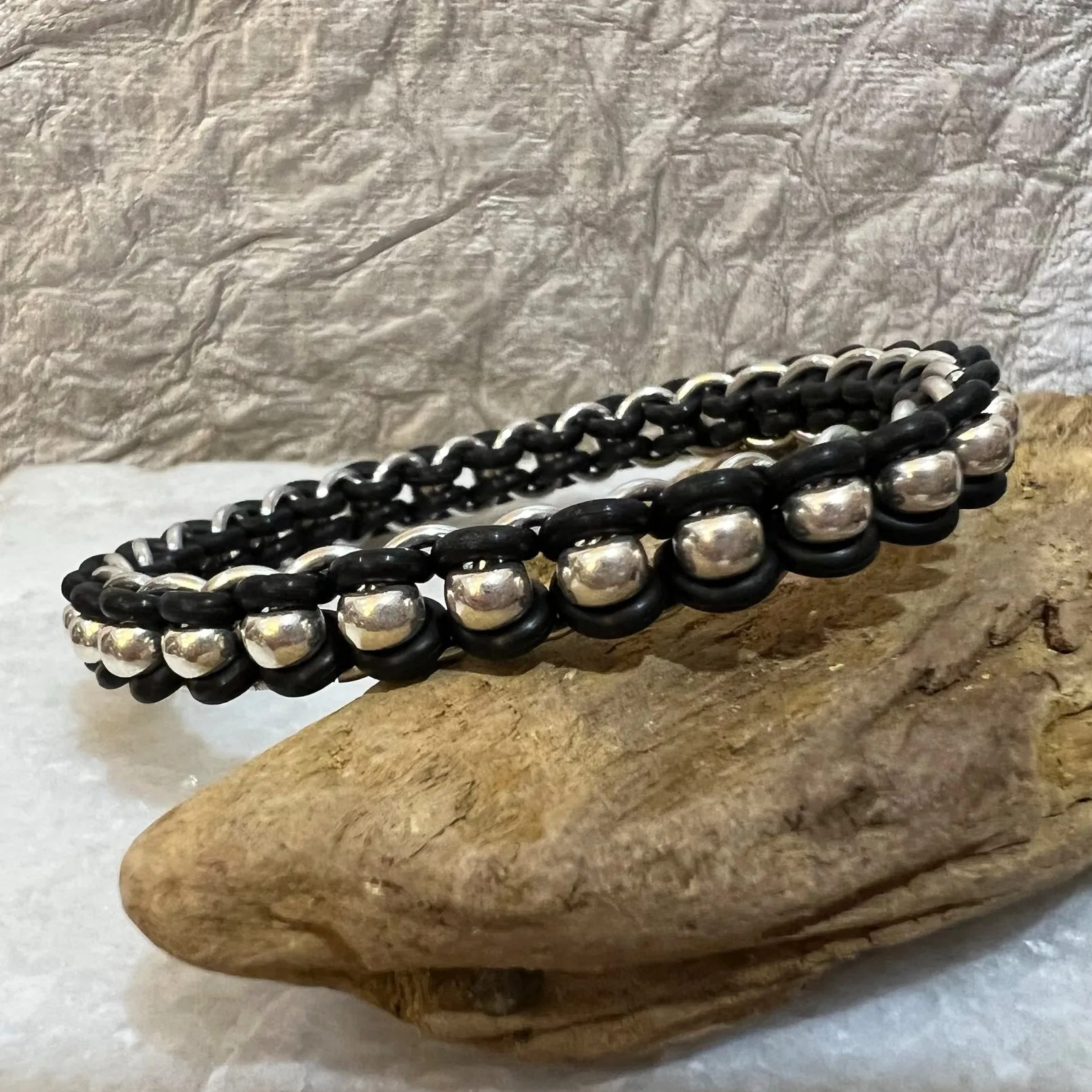 Beaded Stretch Bangle Black & Metallic Mini Kit and Free Video - Choose Color