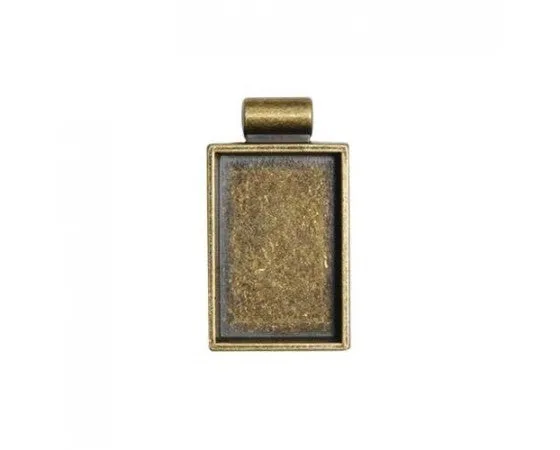 Bezel Pendant - Rectangle - 43mm x 25mm - 1 piece