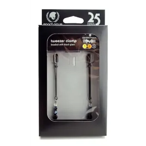 Black Tweezer Clamp Black W/beads