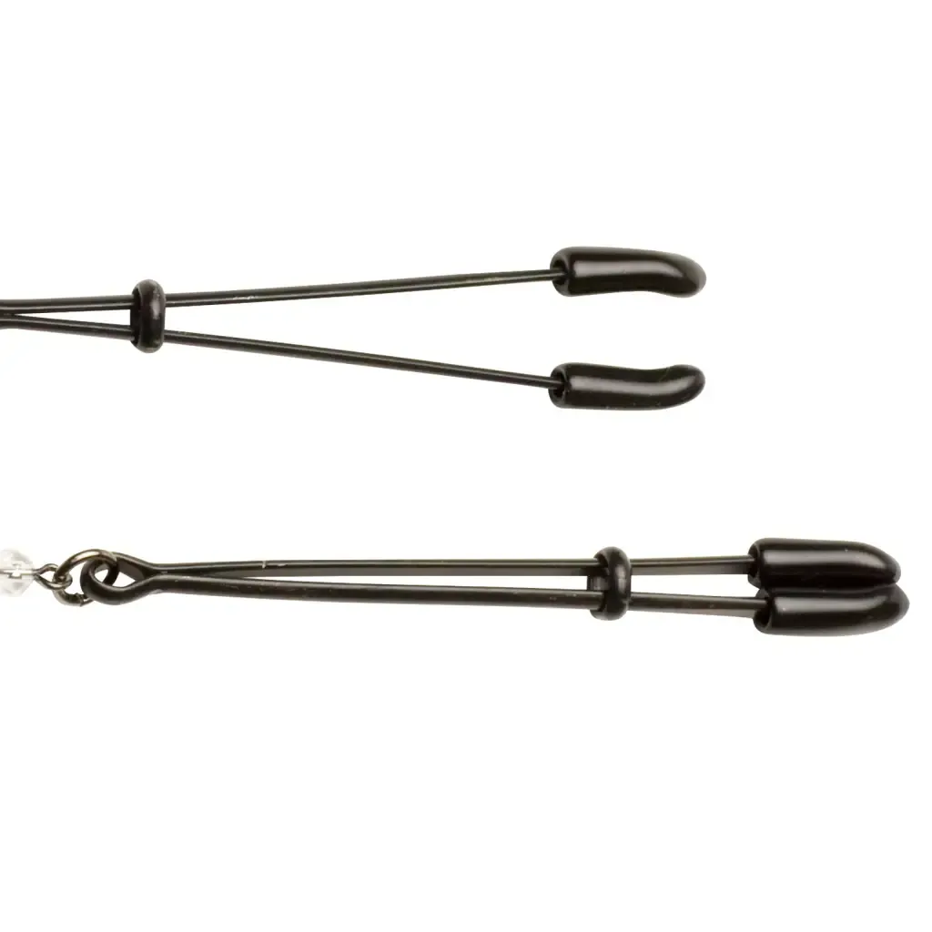 Black Tweezer Clamp Black W/beads