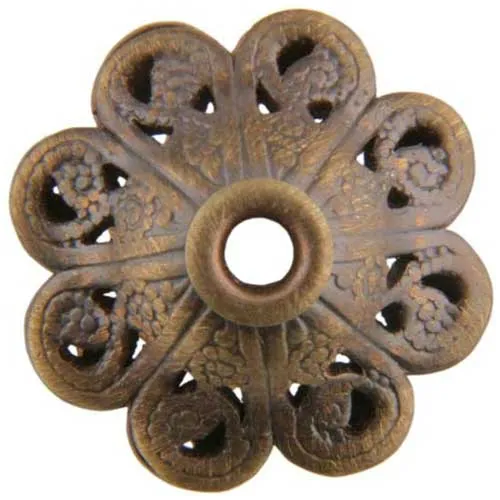 Brass Stamping - Filigree Flower Bead