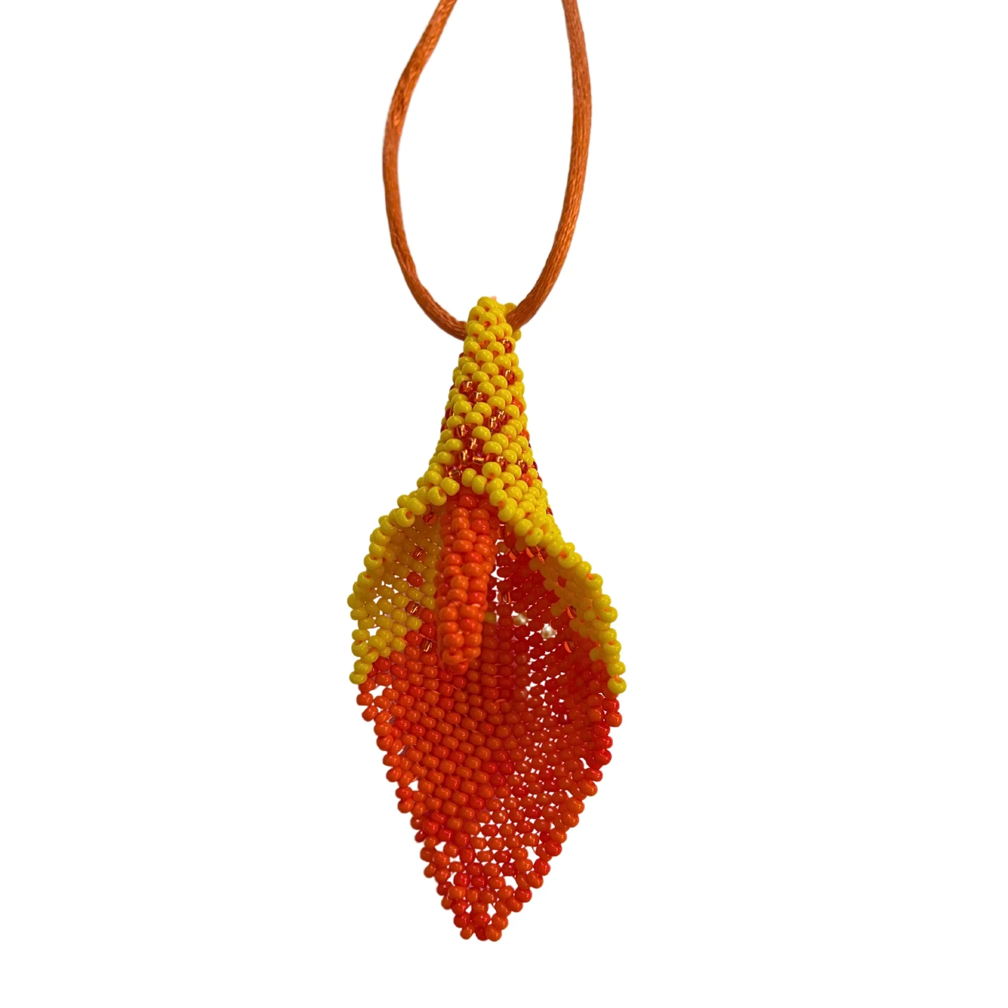 Cartucho Long Necklace Yellow & Orange