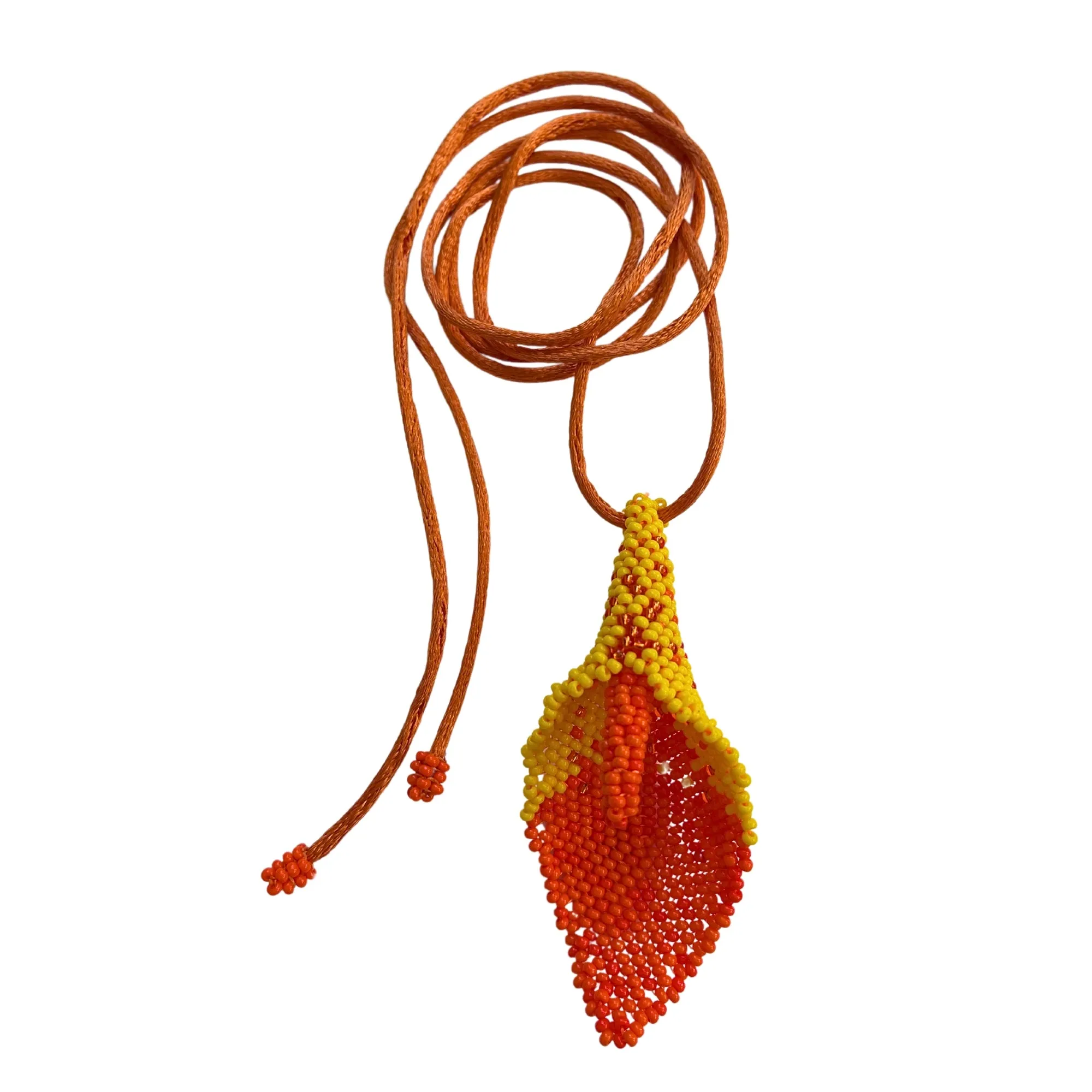 Cartucho Long Necklace Yellow & Orange