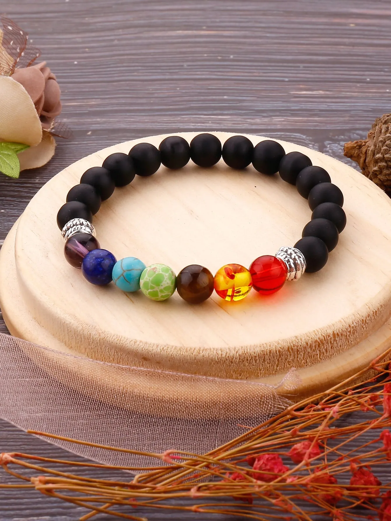 Chakra Stone Beaded Bracelet for Women Crafted Jewelry Stackable Bracelets