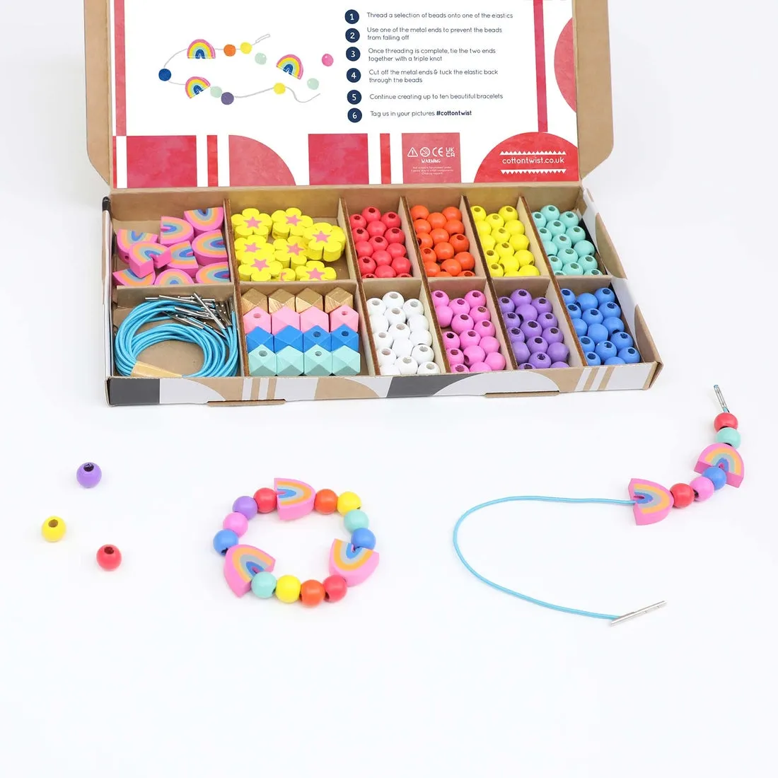 Cotton Twist-Rainbow Colours - Bracelet Making Kit