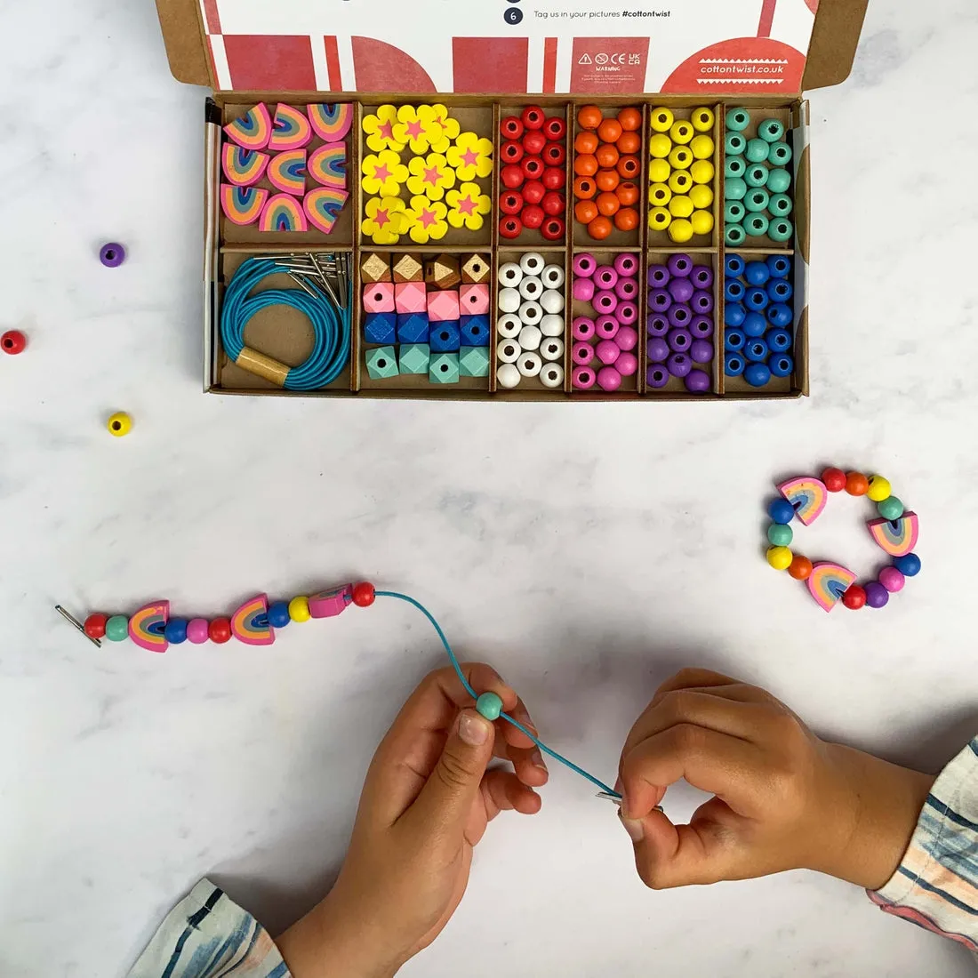 Cotton Twist-Rainbow Colours - Bracelet Making Kit