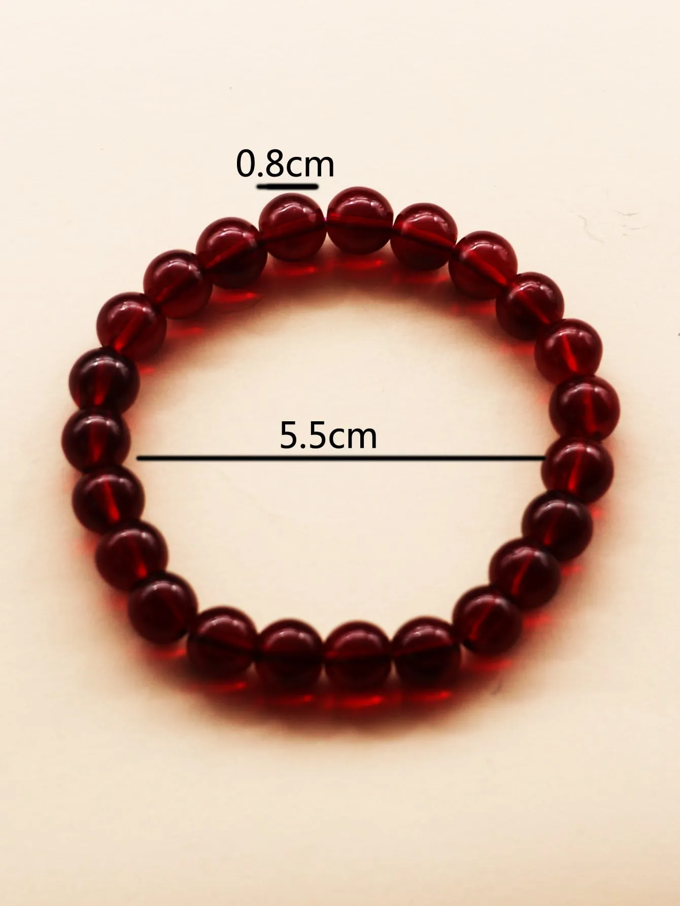 Dark Red Minimalist Beaded Bracelet for Women Crafted Jewelry Stackable