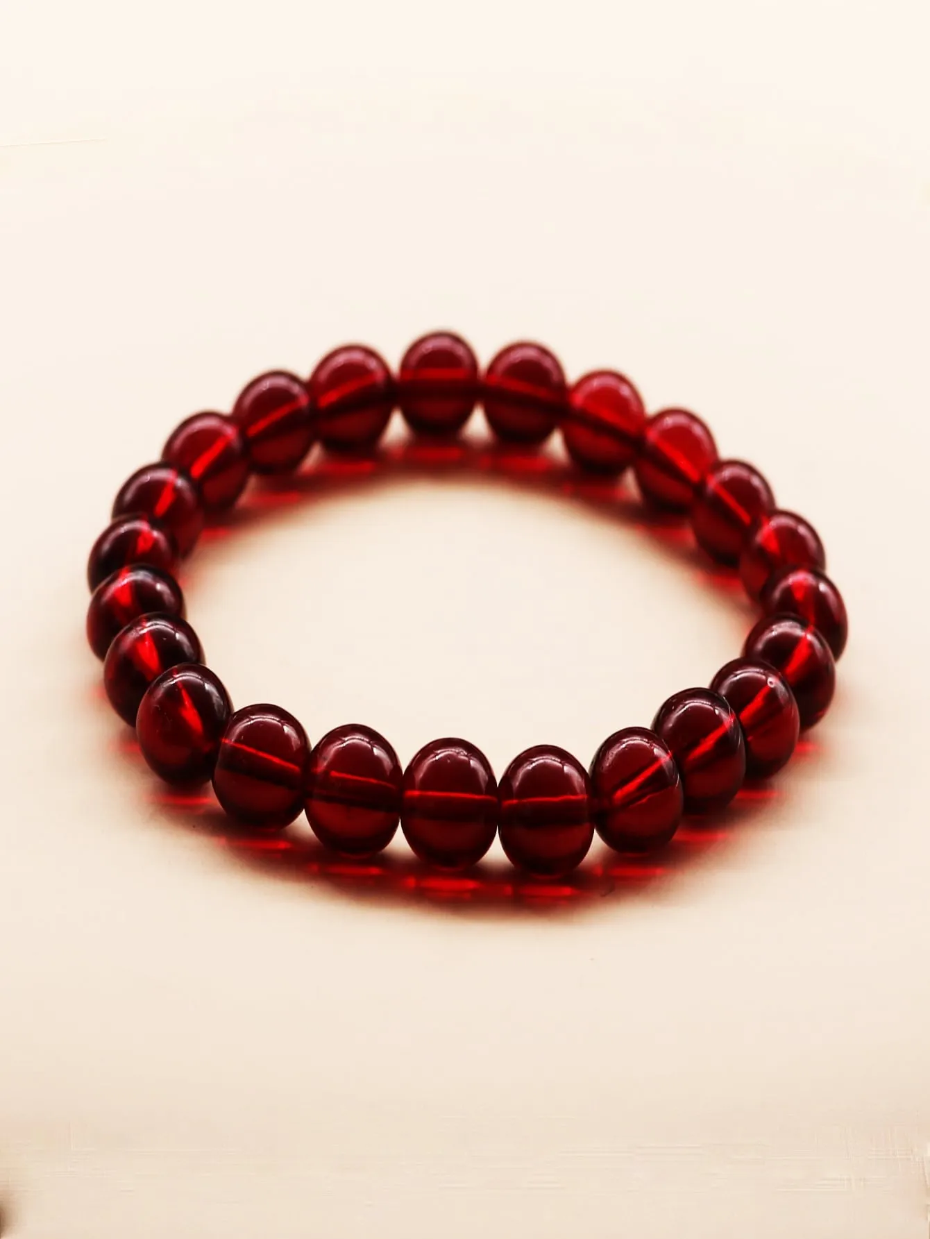 Dark Red Minimalist Beaded Bracelet for Women Crafted Jewelry Stackable