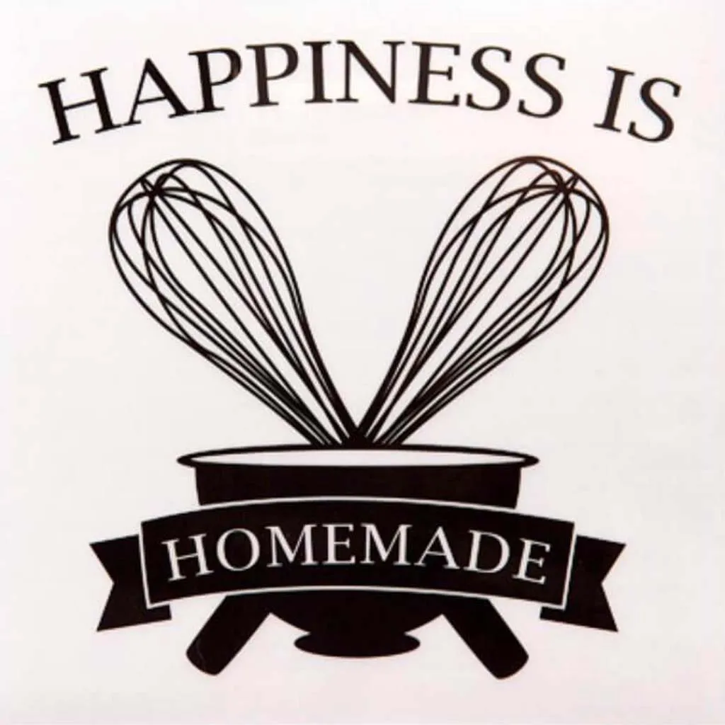 DECORative Quote Decals Happiness is Homemade 6 x 6 inches