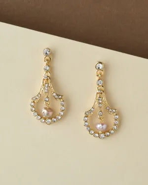 Delicate Stone Studded Hang Earring