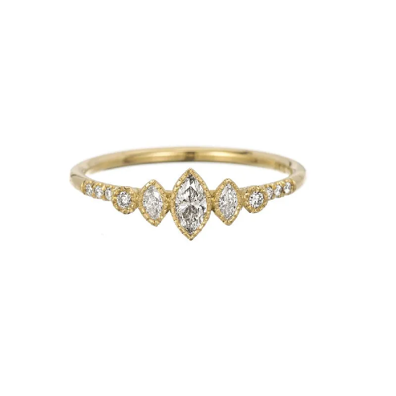 Diamond Multi Marquise Equilibrium Ring