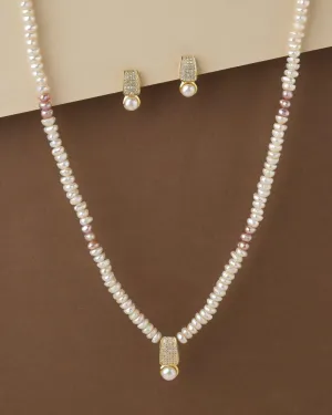 Elegant Pearl Necklace Set