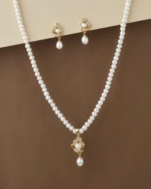 Elegant Real Pearl Necklace Set S23550