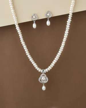 Elegant Real Pearl Necklace Set S23558