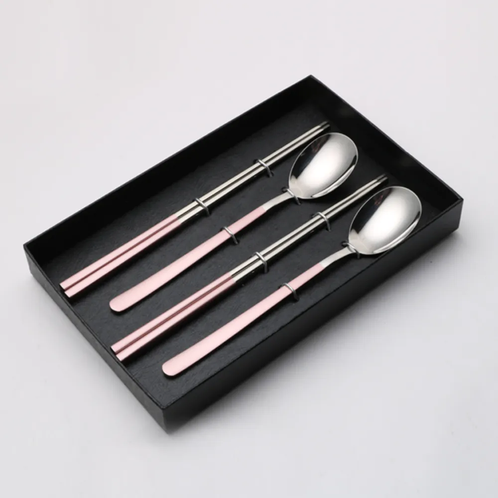 Elegant Spoon & Chopstick Wedding Flatware Set