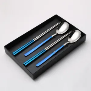 Elegant Spoon & Chopstick Wedding Flatware Set