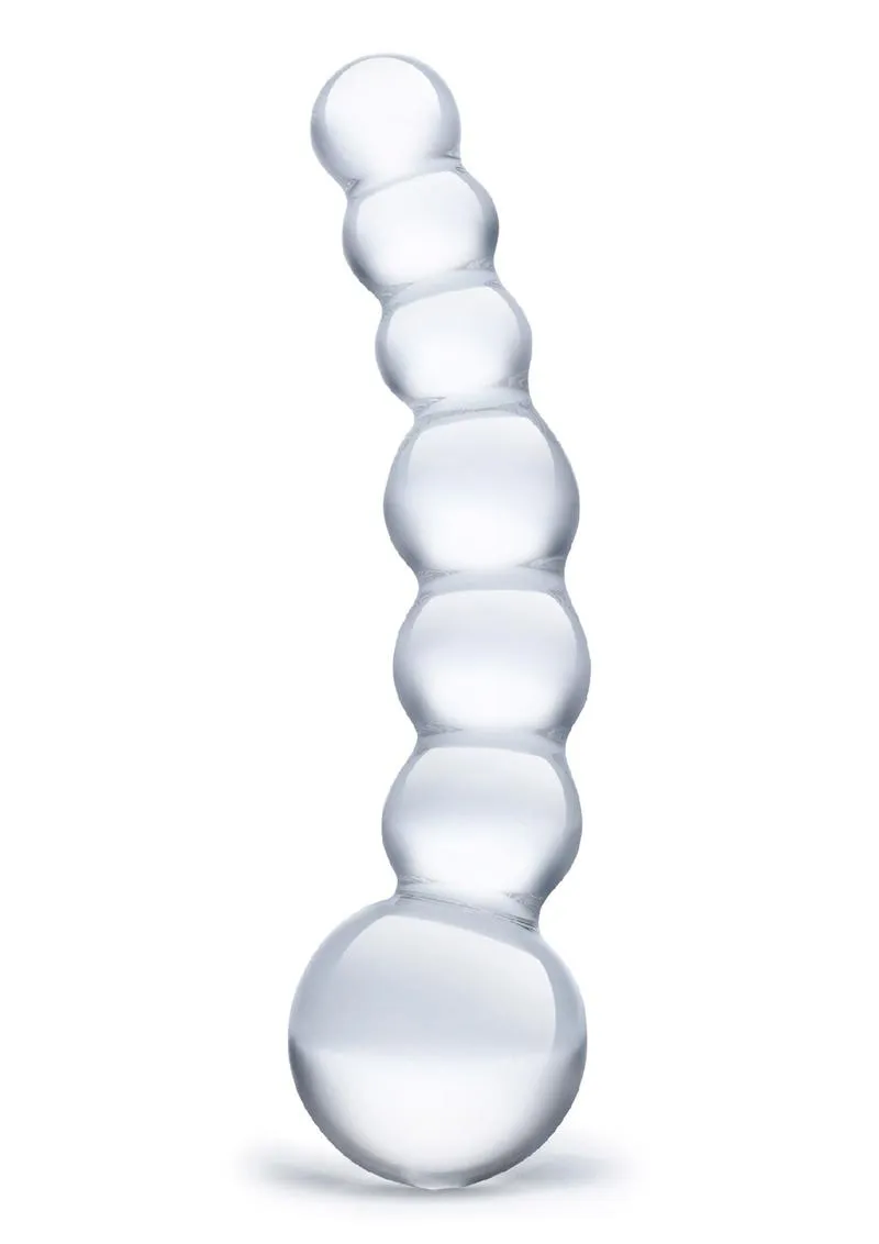 Glas Curved Beaded Glass Dildo