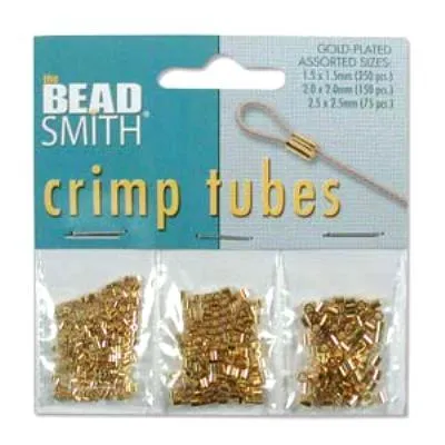 Gold Plated Crimp Tube Assortment Pack