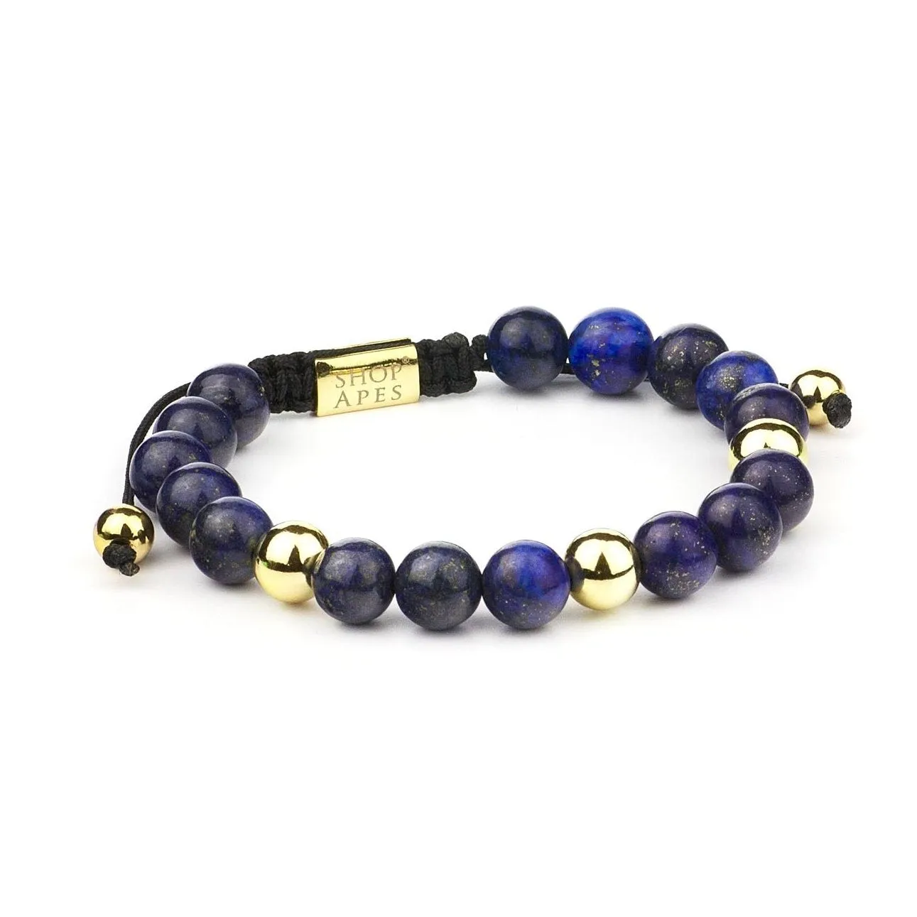 Golden Blue Lapis Bracelet