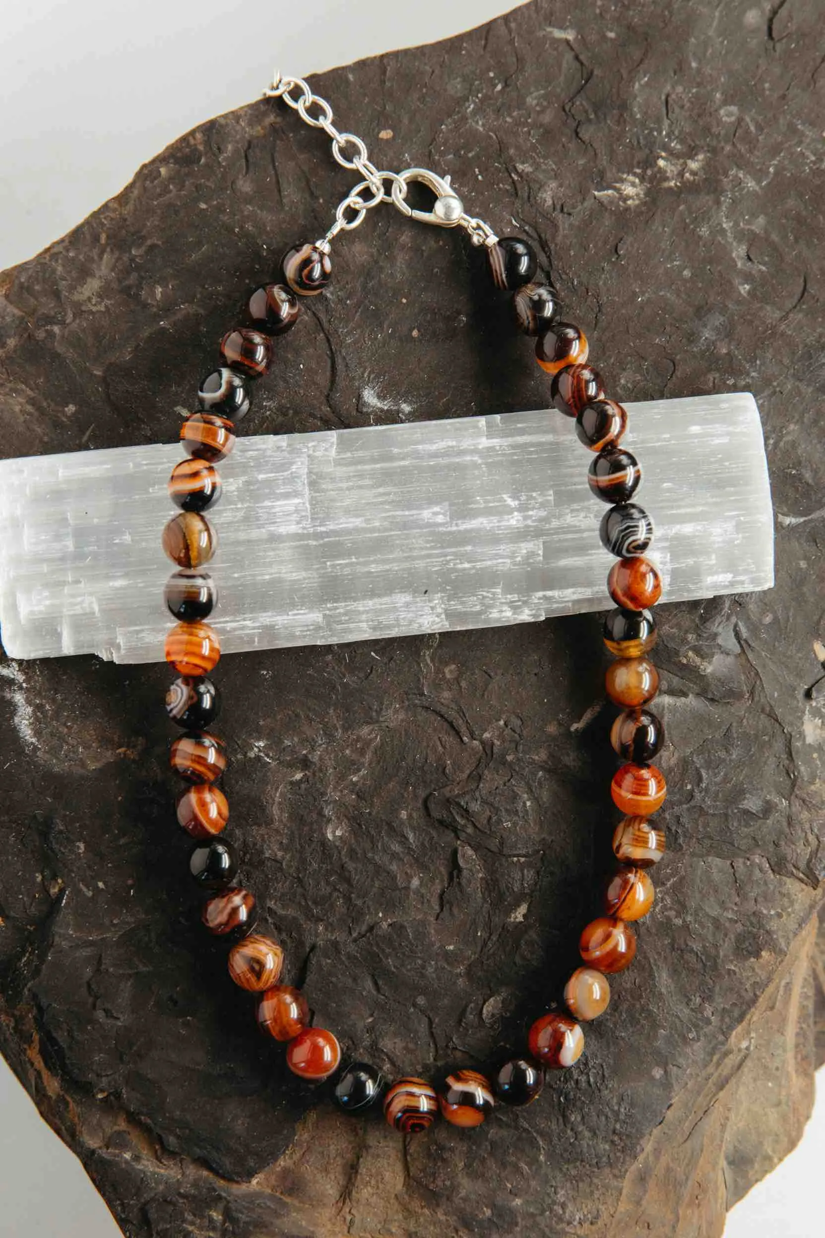 I Belong To Myself Brown Agate Necklace