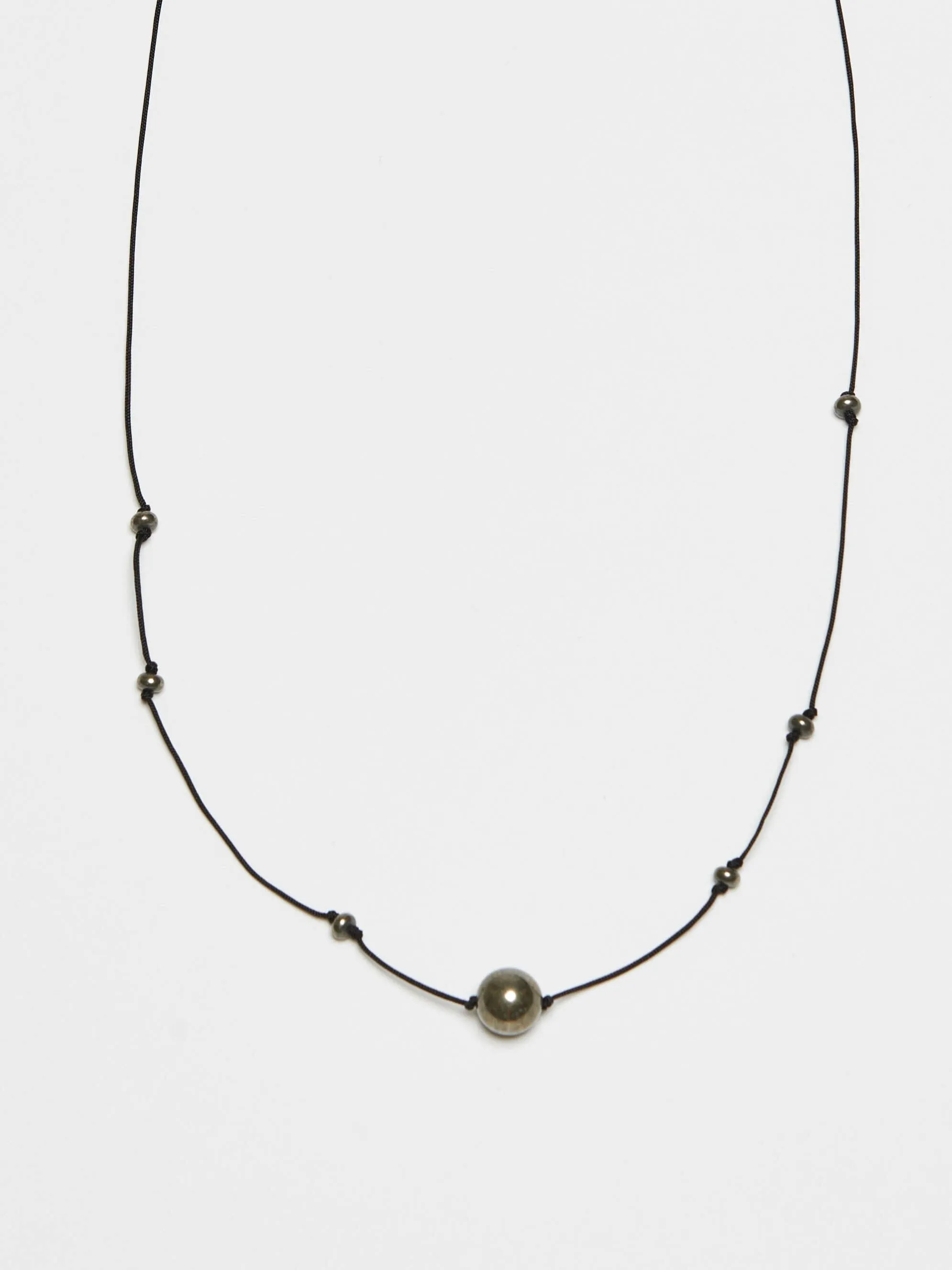 Knotted Pyrite Necklace