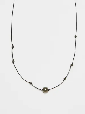 Knotted Pyrite Necklace