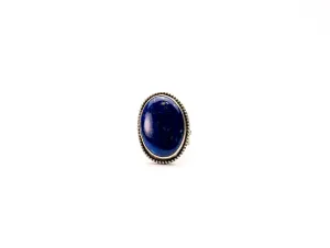 Lapis Lazouli sterling silver ring - Vintage Inspired