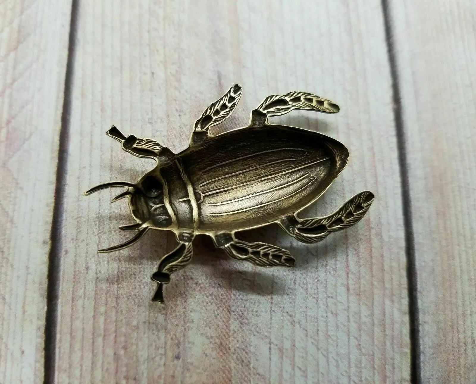 Large Brass Beetle Bug Stamping - 3074S.