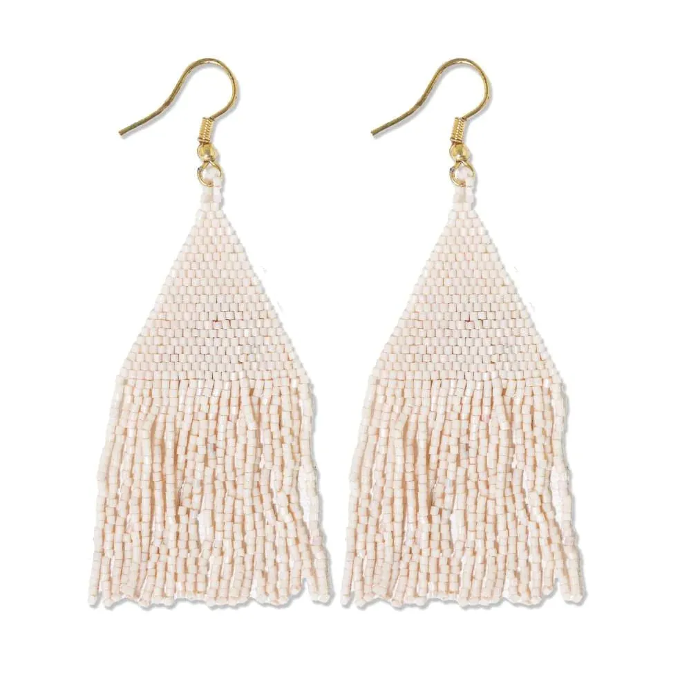 Lexie Solid Beaded Fringe Earrings