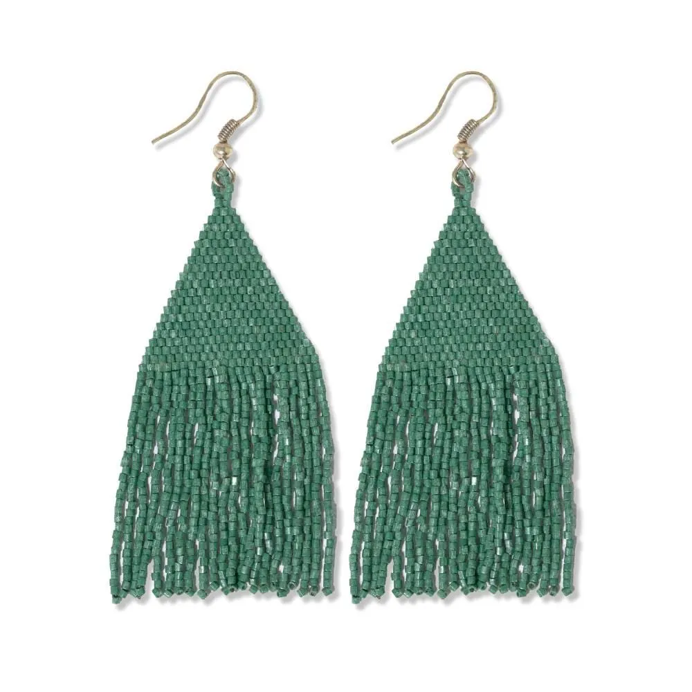 Lexie Solid Beaded Fringe Earrings