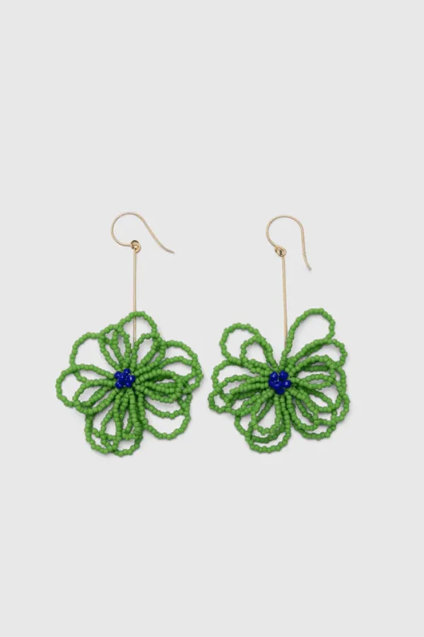 Loula Flower Earring Emerald