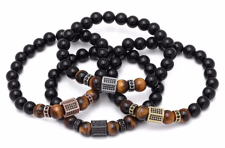 Luxury Bosque Tiger Eye &amp Agate Stones Bracelet