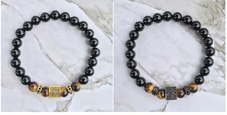 Luxury Bosque Tiger Eye &amp Agate Stones Bracelet