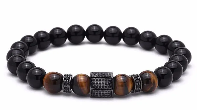 Luxury Bosque Tiger Eye &amp Agate Stones Bracelet