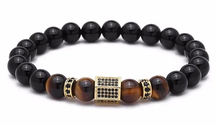 Luxury Bosque Tiger Eye &amp Agate Stones Bracelet