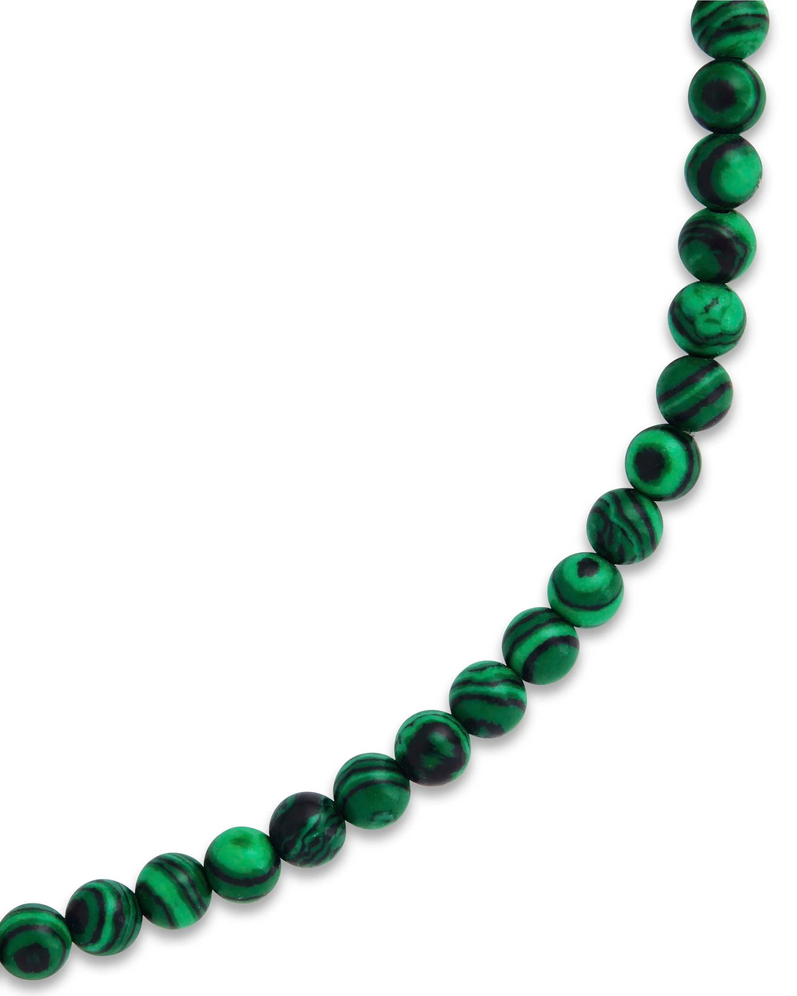 Malachite Beaded Stretch Bracelet