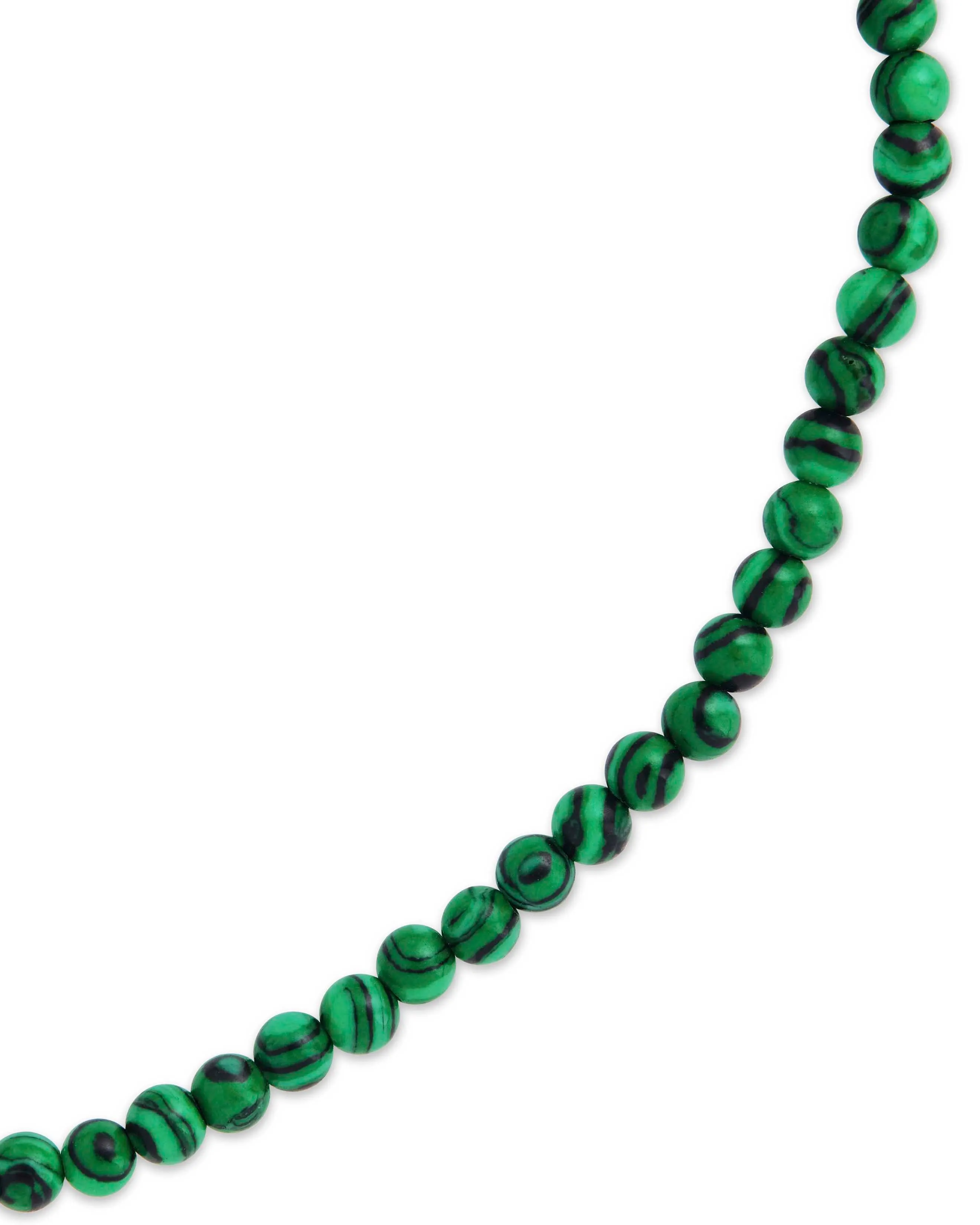 Malachite Beaded Stretch Bracelet