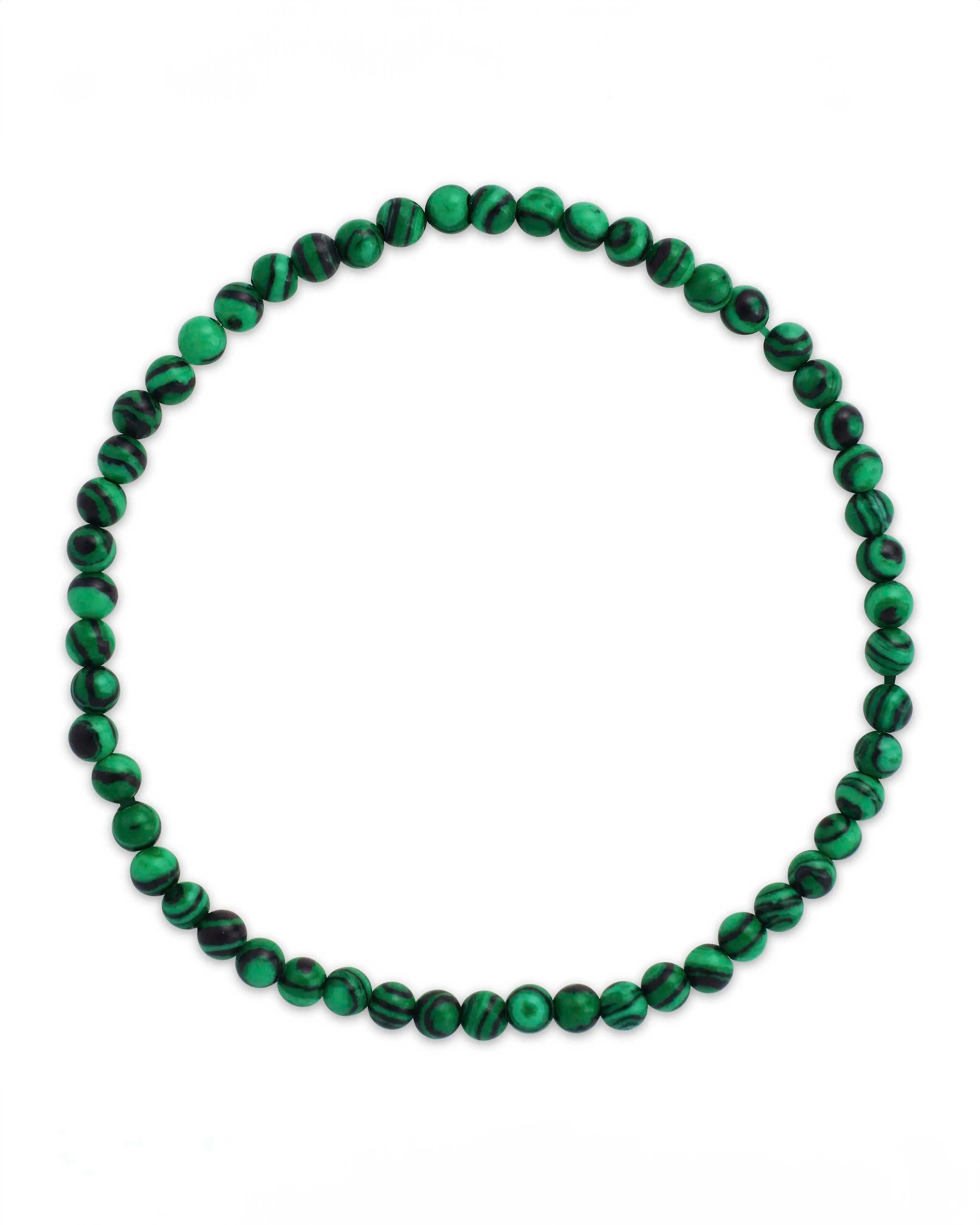 Malachite Beaded Stretch Bracelet