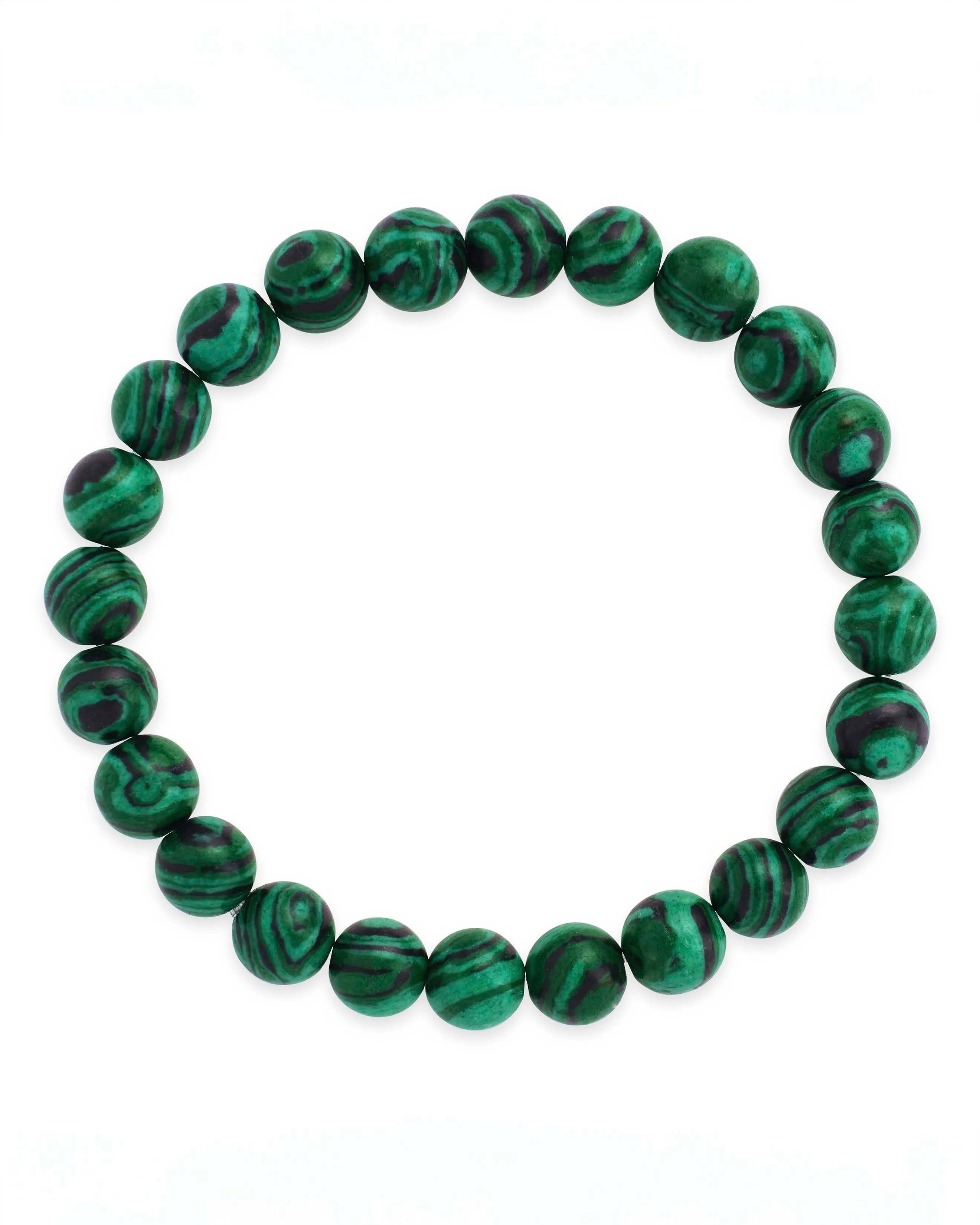 Malachite Beaded Stretch Bracelet