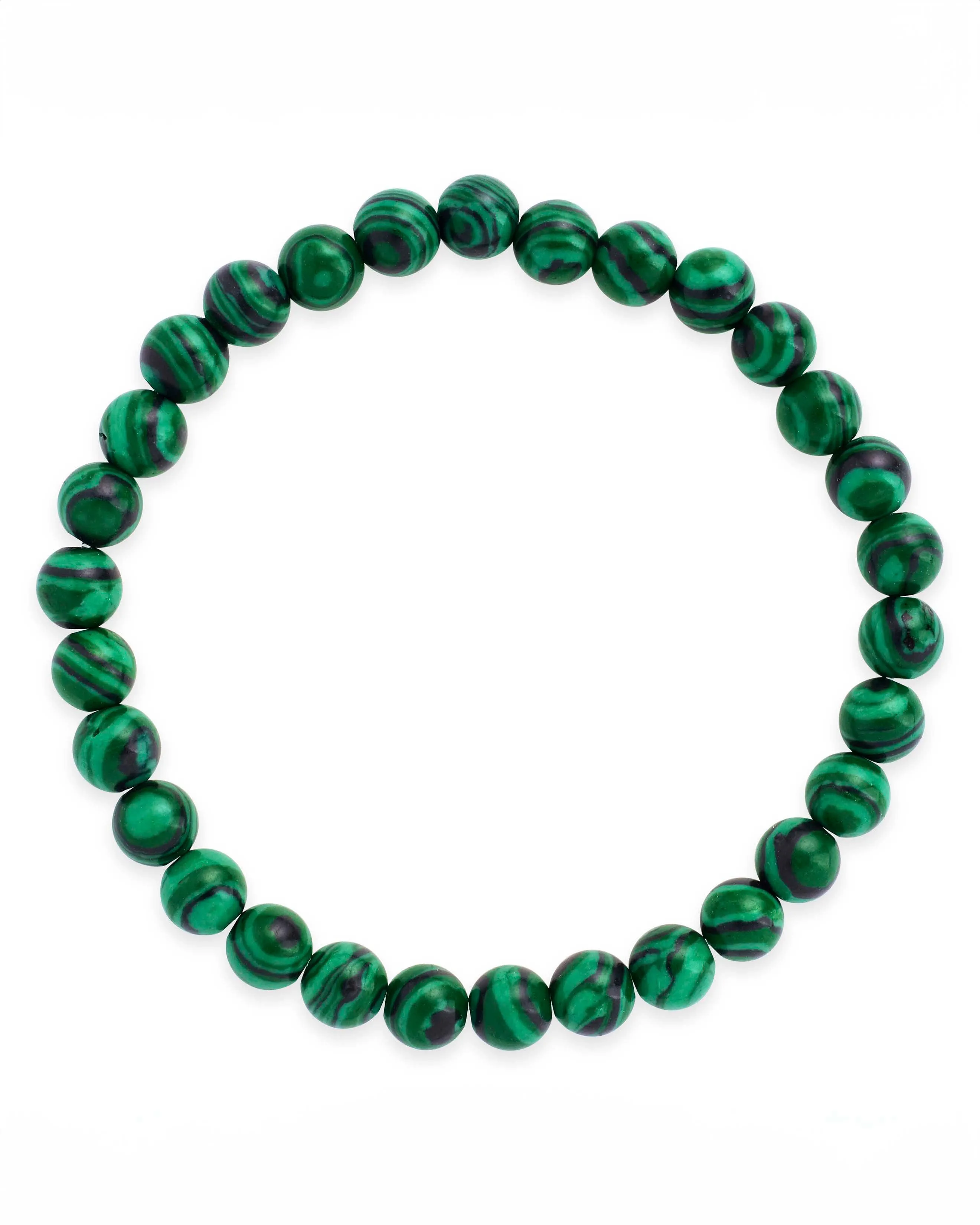 Malachite Beaded Stretch Bracelet