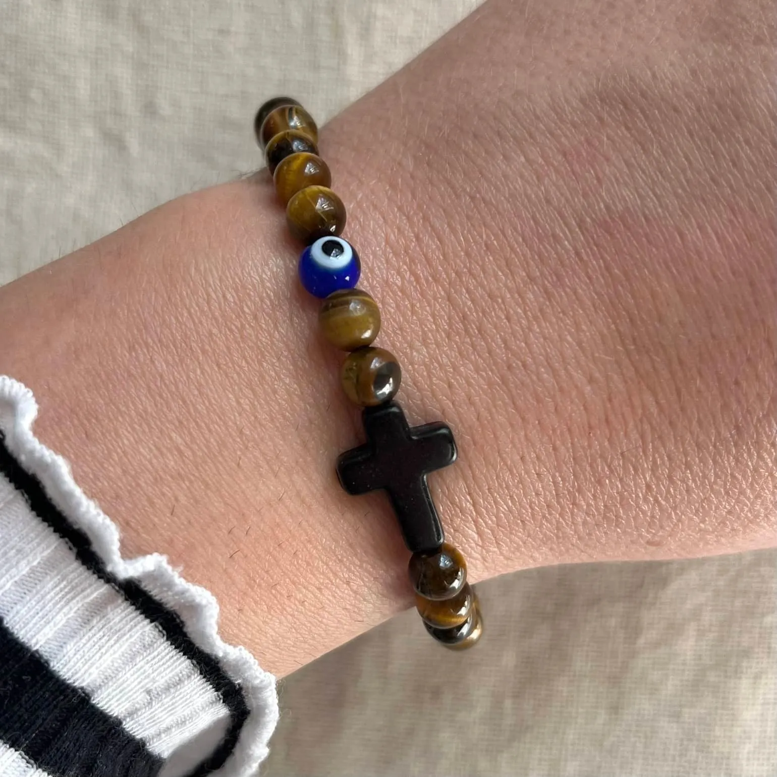 Mati Evil Eye Bracelet - Tiger Eye