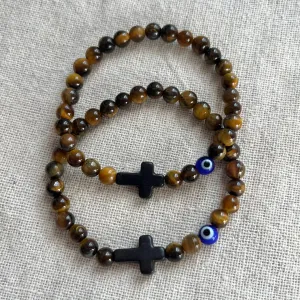 Mati Evil Eye Bracelet - Tiger Eye